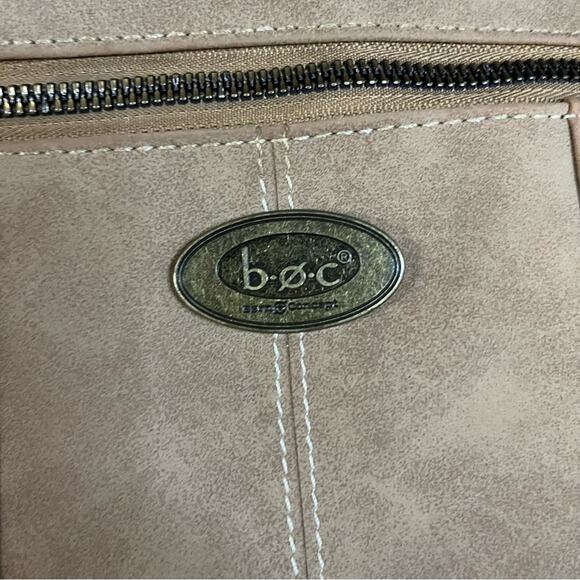 B.O.C. Born Concepts Womens Oakley Brown Faux Leather Satchel Handbag - Picture 6 of 12